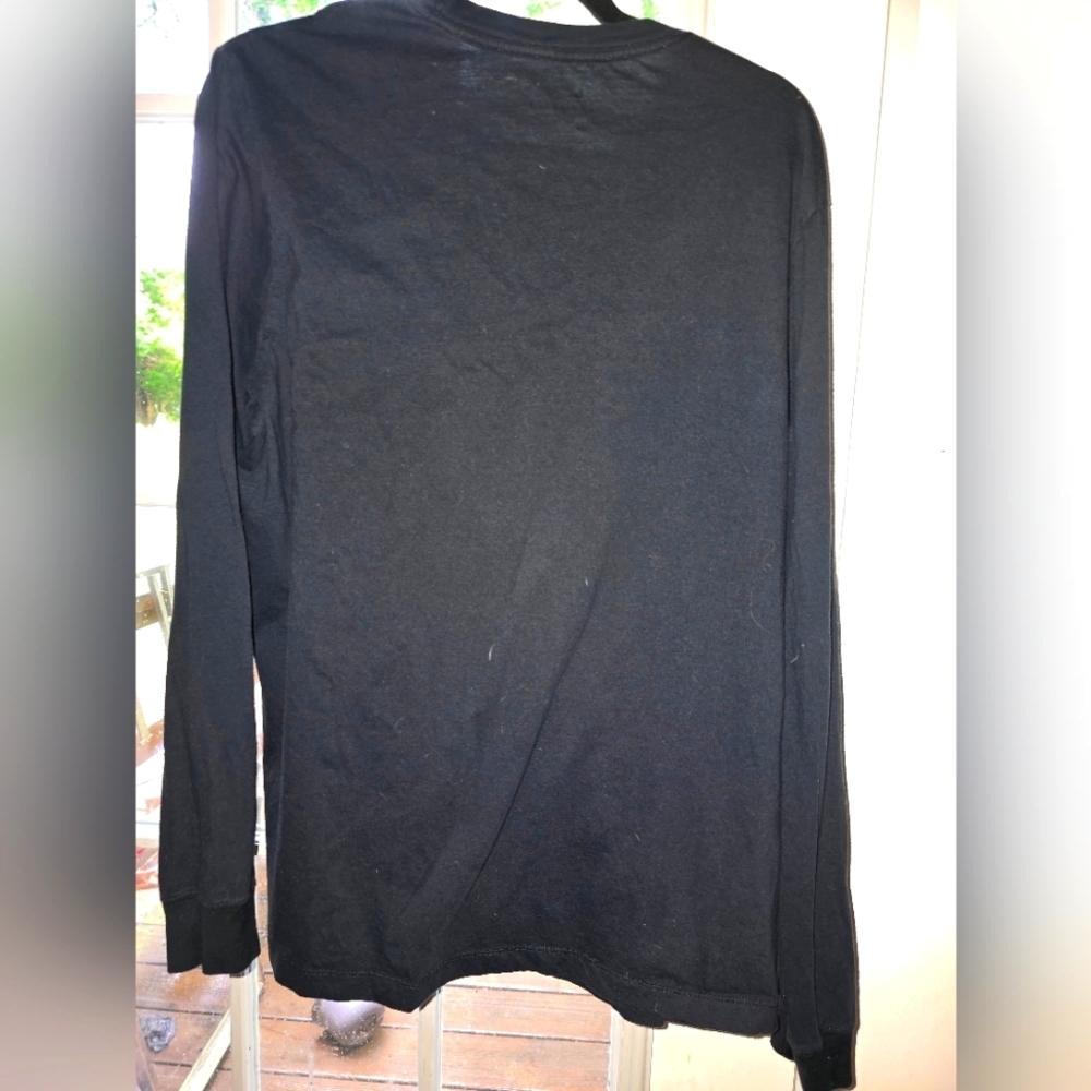 Nike Black Long Sleeve Tee | White Mini Logo | Men's Medium - Picture 2 of 2